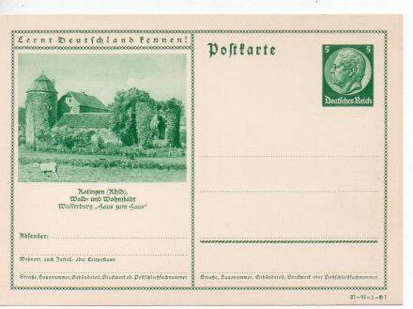 d1855j-Deutsches Reich Bildpostkarte P238/37-97-1-B7 ungebraucht/ *