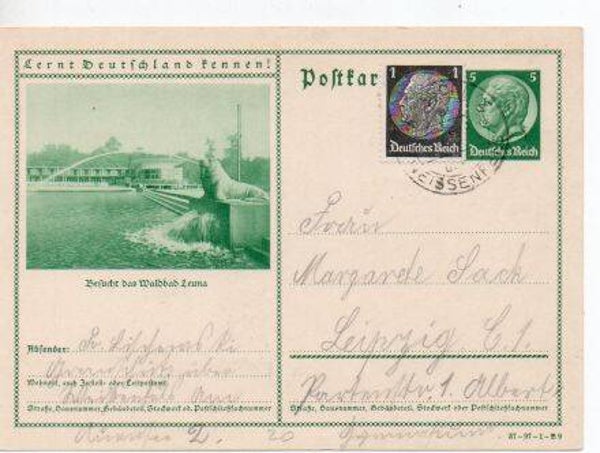 d1855n-Deutsches Reich Bildpostkarte P238/37-97-1-B9 gelaufen/ o