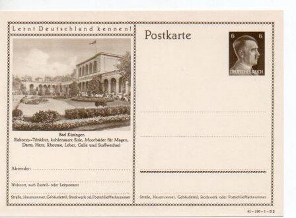 Deutsches Reich Bildpostkarte P304/ 41-186-1-B2 ungebraucht/ *
