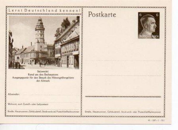 Deutsches Reich Bildpostkarte P304/ 41-187-1-B1 ungebraucht/ *