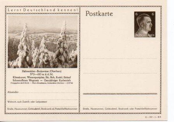 Deutsches Reich Bildpostkarte P304/ 41-187-1-B8 ungebraucht/ *