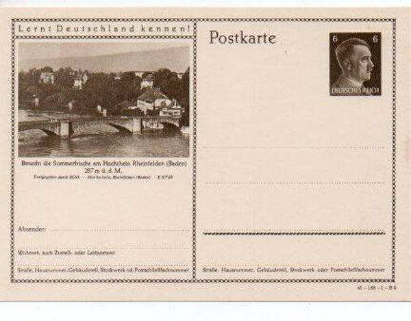 Deutsches Reich Bildpostkarte P304/ 41-188-1-B9 ungebraucht/ *