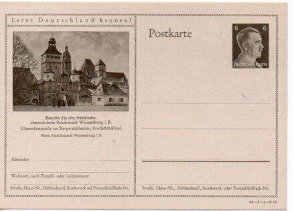 Deutsches Reich Bildpostkarte P305/ 42-5-1-B19 ungebraucht/ *