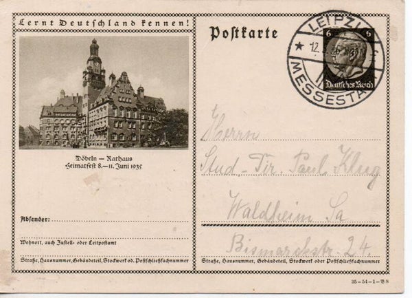 Deutsches Reich Bildpostkarte P236/ 35-54-1-B8 gelaufen/ o