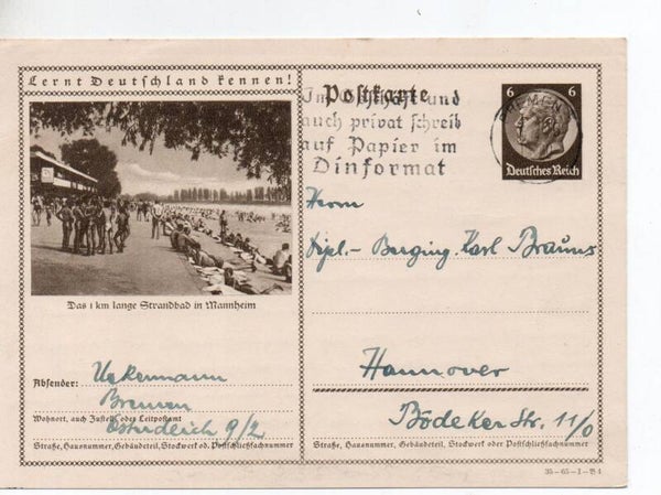 Deutsches Reich Bildpostkarte P236/ 35-65-1-B4 gelaufen/ o