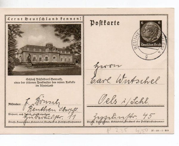 d2096-Deutsches Reich Bildpostkarte P236/ 37-101-1-B9 gelaufen/ o