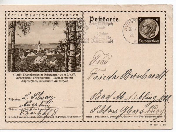 Deutsches Reich Bildpostkarte P236/ 38-120-1-B1 gelaufen/ o