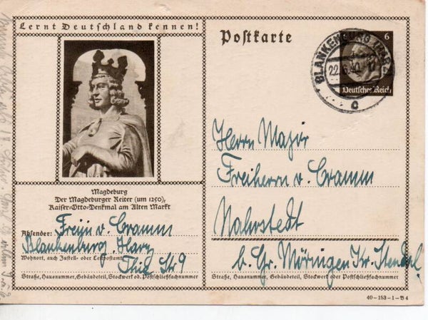 Deutsches Reich Bildpostkarte P236/ 40-153-1-B4 gelaufen/ o