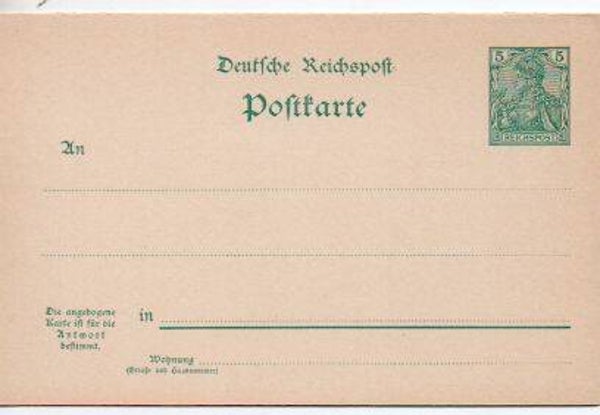 Deutsches Reich Ganzsache P54 ungebraucht/ *