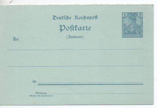 Deutsches Reich Ganzsache P46 bI ungebraucht/ *