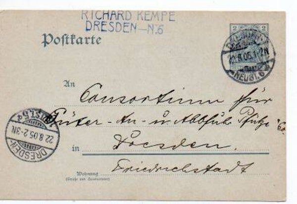 Deutsches Reich Ganzsache P63X gelaufen/ o