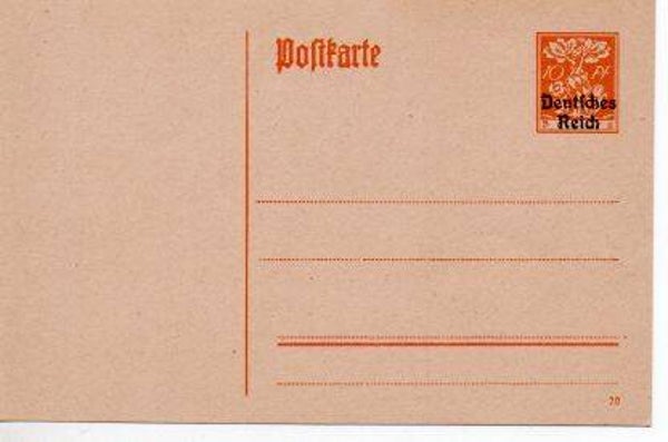 Deutsches Reich Ganzsache P124 ungebraucht/ *