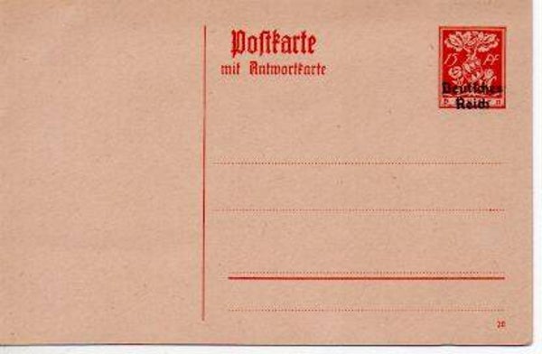 Deutsches Reich Ganzsache P127 ungebraucht/ *