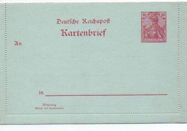 Deutsches Reich Ganzsache K10b ungebraucht/ *