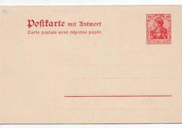 Deutsches Reich Ganzsache P82 ungebraucht/ *