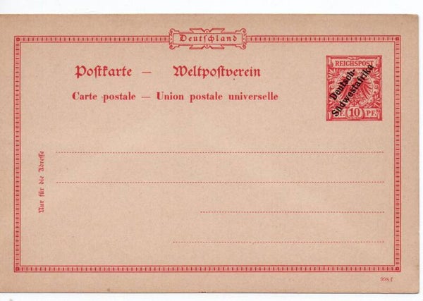 Deutsch Südwestafrika Ganzsache P6 ungebraucht/ * signiert