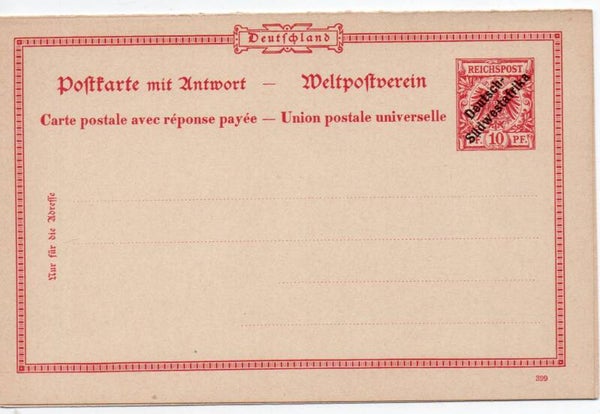 Deutsch Südwestafrika Ganzsache P12 ungebraucht/ *