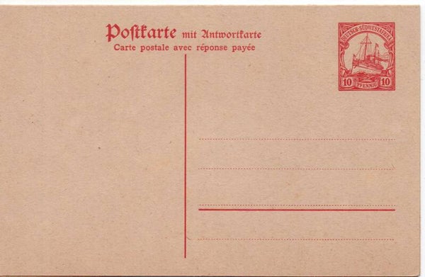 Deutsch Südwestafrika Ganzsache P22 ungebraucht/ *