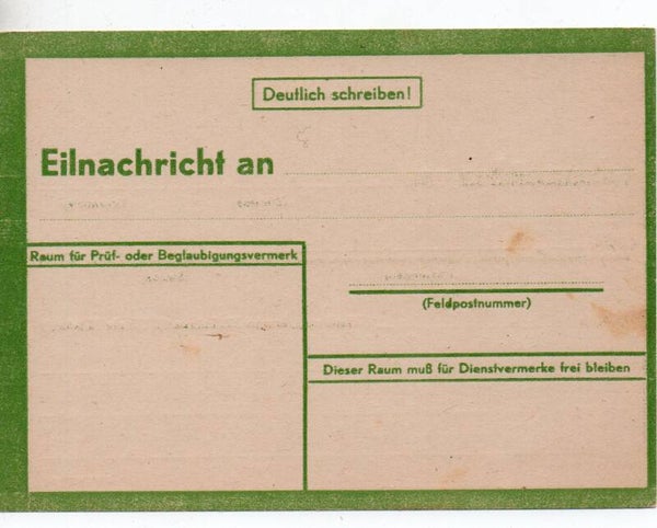 d2185-Deutsches Reich Eilnachricht II 4. ungebraucht/ *