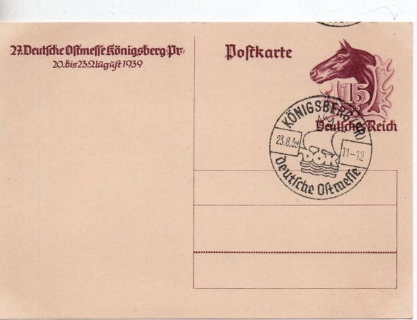 d2194-Deutsches Reich Ganzsache P281 mit SST gestempelt/ o
