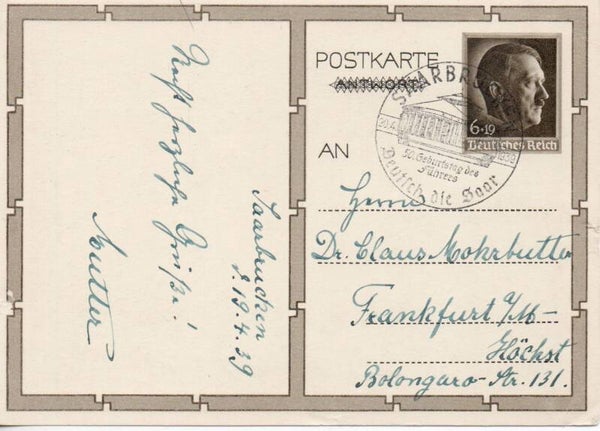 Deutsches Reich Ganzsache P278/02 mit SST gelaufen/ o