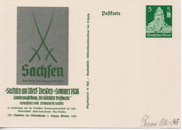 d2210-Deutsches Reich Ganzsache P269 ungebraucht/ *
