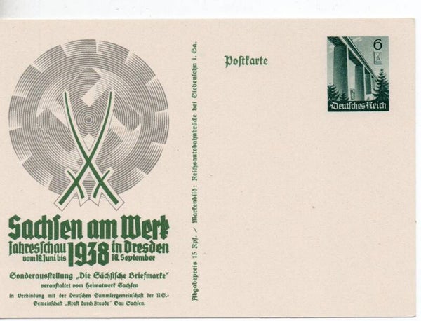 d2211-Deutsches Reich Ganzsache P270 ungebraucht/ *