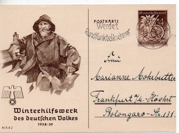 d2217-Deutsches Reich Ganzsache P274/ 06 gelaufen/ o