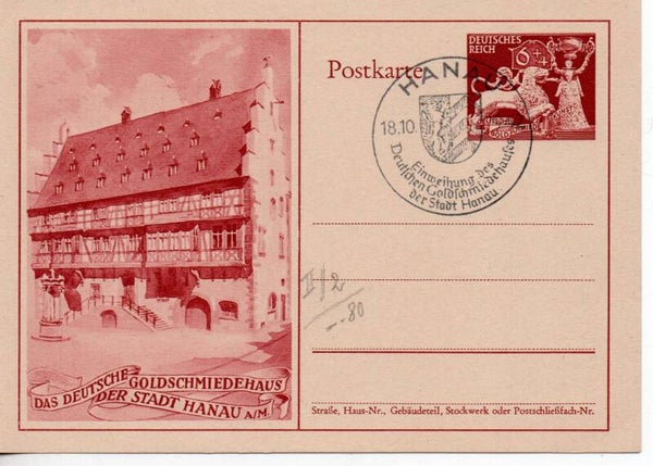 d2218-Deutsches Reich Ganzsache P293 mit SST gestempelt/ o