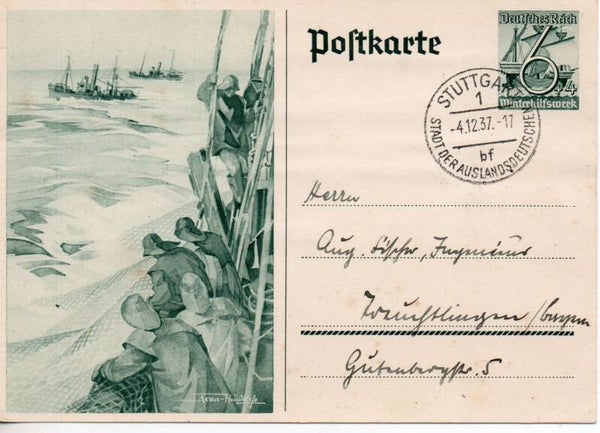 Deutsches Reich Ganzsache P266 mit SST gelaufen/ o