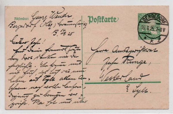Deutsches Reich Ganzsache P204 I gelaufen/ o