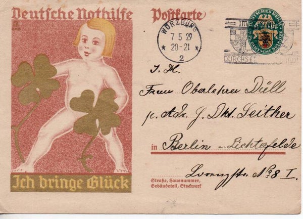 Deutsches Reich Ganzsache P208 gelaufen/ o