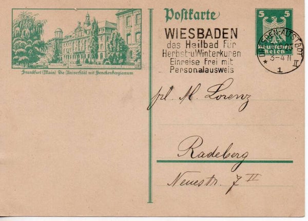 Deutsches Reich Bildpostkarte P164/ 07 gelaufen/ o