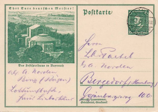 Deutsches Reich Ganzsache P249 gelaufen/ o