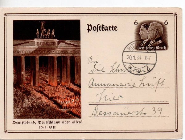Deutsches Reich Ganzsache P250 gelaufen/ o
