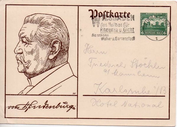 Deutsches Reich Ganzsache P215 gelaufen/ o