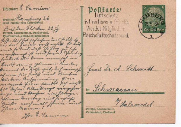 Deutsches Reich Ganzsache P218 I gelaufen/ o