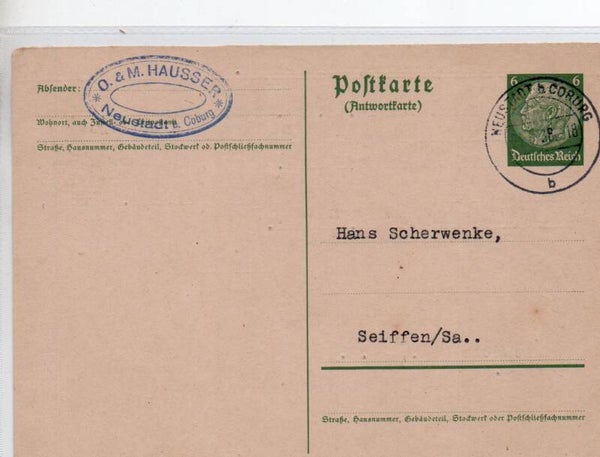Deutsches Reich Ganzsache P229 IA gelaufen/ o
