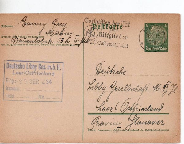 Deutsches Reich Ganzsache P226 gelaufen/ o