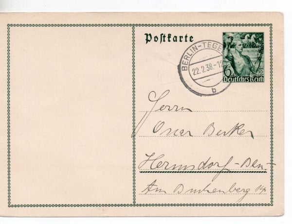 Deutsches Reich Ganzsache P267 gelaufen/ o