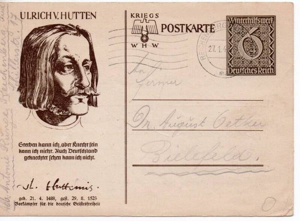 Deutsches Reich Ganzsache P285/03 gelaufen/ o