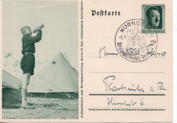 Deutsches Reich Ganzsache P264/07 mit SST gelaufen/ o
