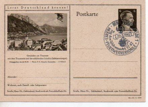 d26-Deutsches Reich Bildpostkarte P305/41-3-1-B4 mit SST gestempelt/ o