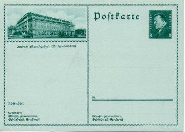Deutsches Reich Bildpostkarte P189/ 01 ungebraucht/ *