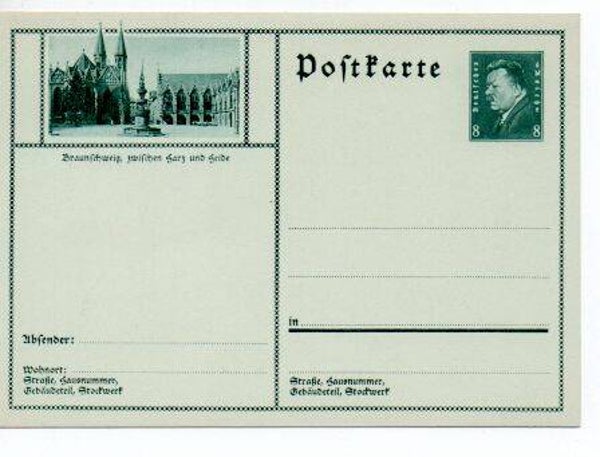 Deutsches Reich Bildpostkarte P189/ 07 ungebraucht/ *