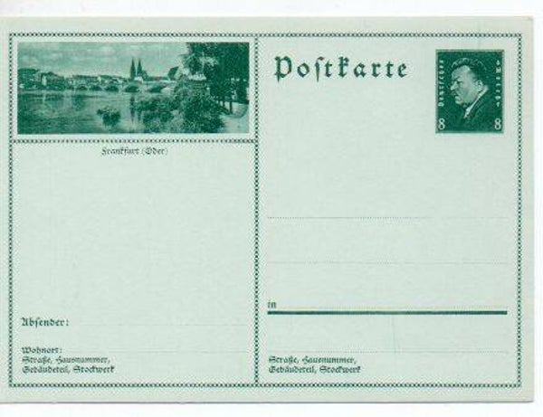 Deutsches Reich Bildpostkarte P189/ 020 ungebraucht/ *