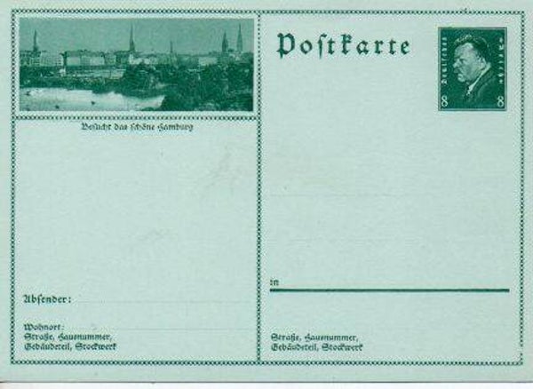 Deutsches Reich Bildpostkarte P189/ 024 ungebraucht/ *