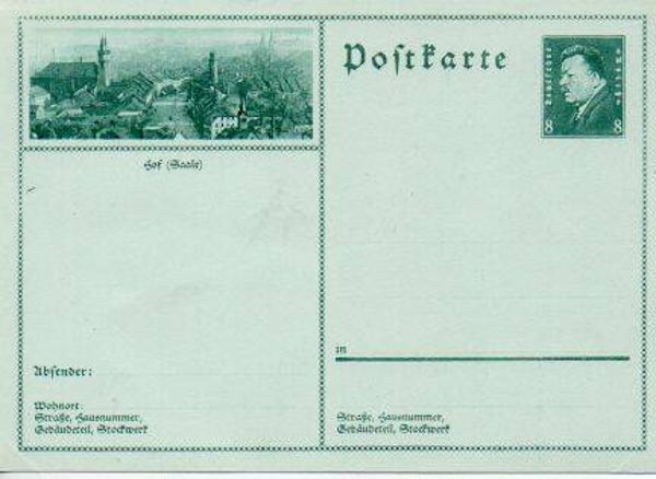 Deutsches Reich Bildpostkarte P189/ 027 ungebraucht/ *