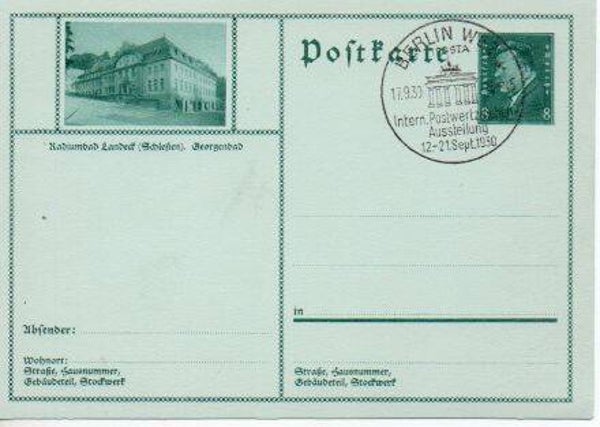 Deutsches Reich Bildpostkarte P189/ 033 SST