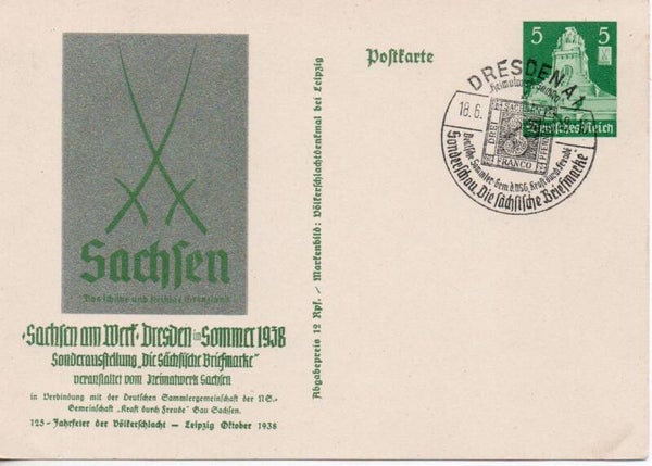 Deutsches Reich Ganzsache P266 mit SST gestempelt/ o